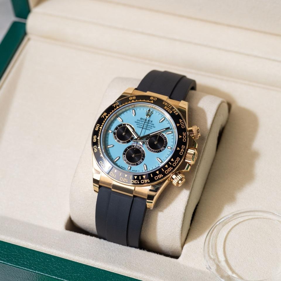 Rolex Daytona / Gold Azul-Turquesa