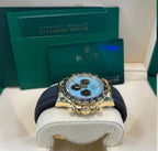 Rolex Daytona / Gold Azul-Turquesa