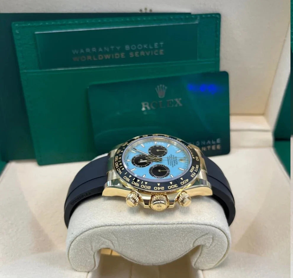 Rolex Daytona / Gold Azul-Turquesa