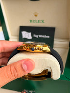 Rolex Daytona / Gold Azul-Turquesa